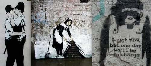 banksy graffiti stencil