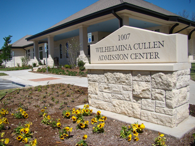 Wilhelmina Cullen Admissions Center front sign
